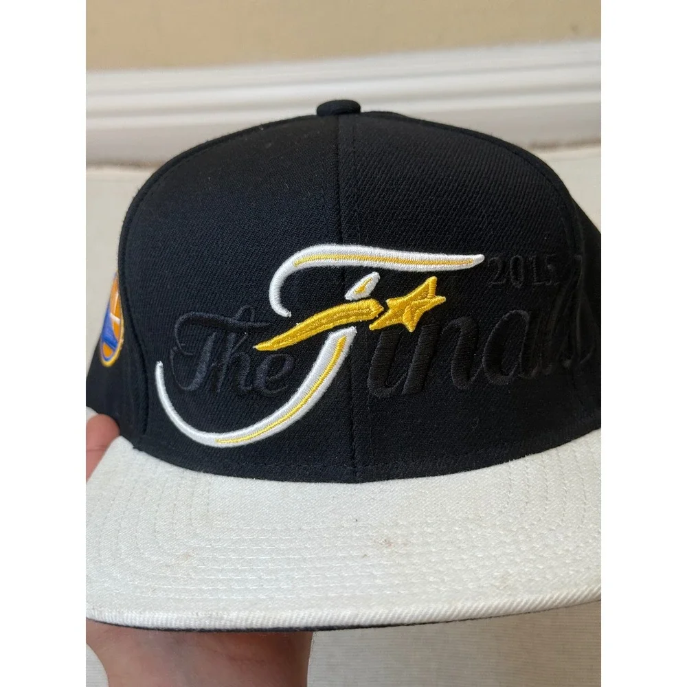 Adidas Snapback Hat Men Black 2015 NBA Finals Warriors Wool Blend